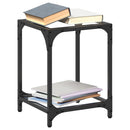 Couchtische Mit Glasplatte 2 Stk. Schwarz Stahl