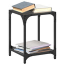 Couchtische Mit Glasplatte 2 Stk. Schwarz Stahl
