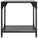 Couchtische Mit Glasplatte 2 Stk. Schwarz Stahl