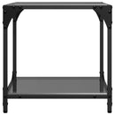 Couchtische Mit Glasplatte 2 Stk. Schwarz Stahl