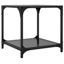 Couchtische Mit Glasplatte 2 Stk. Schwarz Stahl