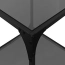 Couchtische Mit Glasplatte 2 Stk. Schwarz Stahl