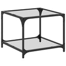 Couchtische Mit Glasplatte 2 Stk. Schwarz Stahl