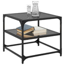 Couchtisch Mit Glasplatte Schwarz Stahl