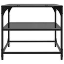 Couchtisch Mit Glasplatte Schwarz Stahl