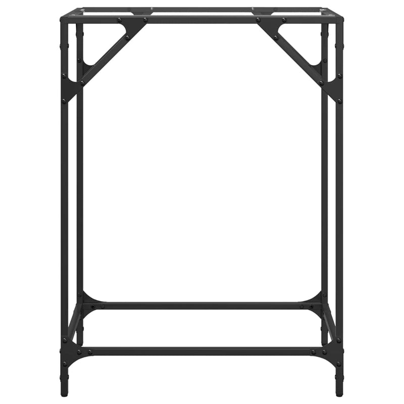 Konsolentisch mit Glasplatte Transparent 60x35x81 cm Stahl