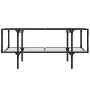 Couchtisch Mit Glasplatte 98,5X50X45 Cm Stahl