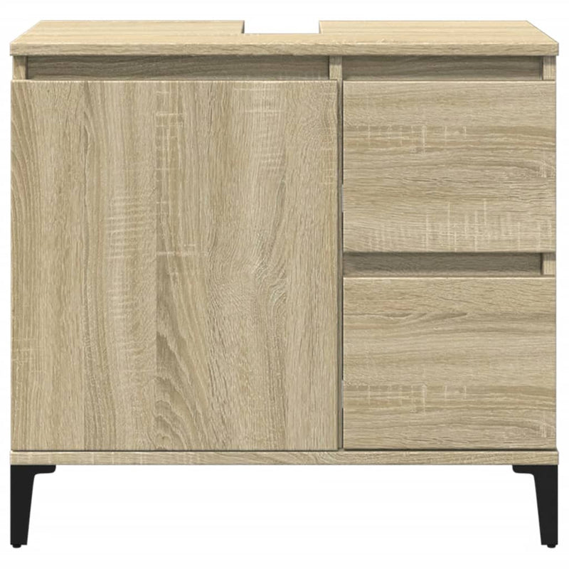 Badschrank Sonoma-Eiche 65x33x60 cm Holzwerkstoff