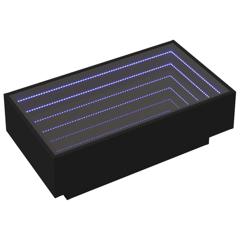 LED-Couchtisch Schwarz 90x50x30 cm Holzwerkstoff