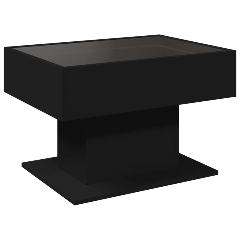 LED-Couchtisch Schwarz 70x50x45 cm Holzwerkstoff