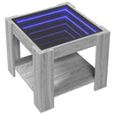 Led-Couchtisch 53X53X45 Cm Holzwerkstoff
