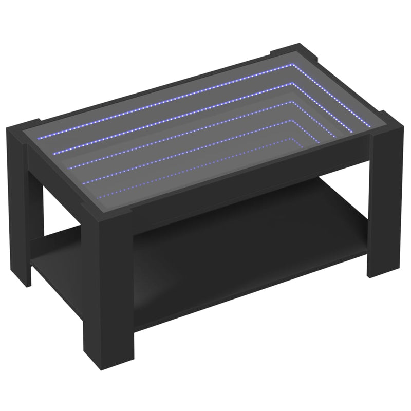 LED-Couchtisch Schwarz 93x53x45 cm Holzwerkstoff