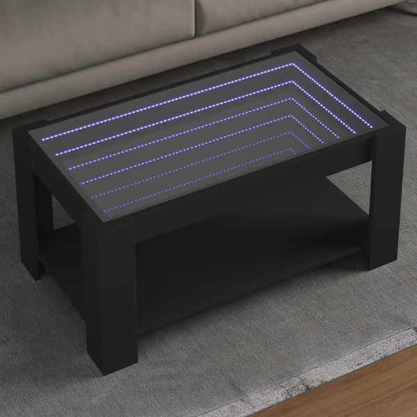 LED-Couchtisch Schwarz 93x53x45 cm Holzwerkstoff