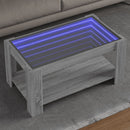 Led-Couchtisch 53X53X45 Cm Holzwerkstoff