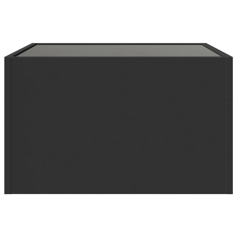 Couchtisch mit Infinity-LED Schwarz 50x50x30 cm