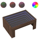 Couchtisch Mit Infinity-Led Braun Eichen-Optik 70X50X30 Cm Braune Eiche