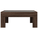 Couchtisch Mit Infinity-Led Braun Eichen-Optik 70X50X30 Cm Braune Eiche