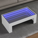 Couchtisch Mit Infinity-Led 70X50X30 Cm Weiß