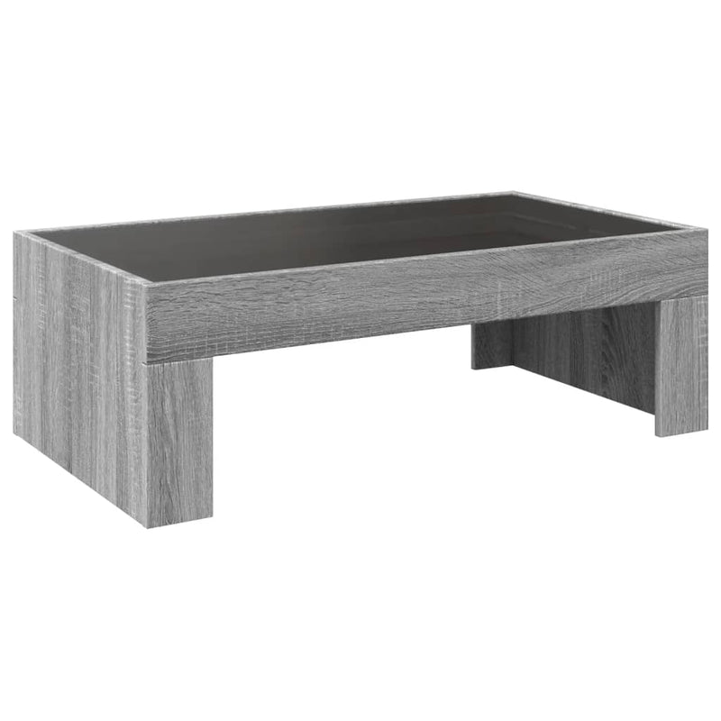 Couchtisch mit Infinity-LED Grau Sonoma 90x50x30 cm