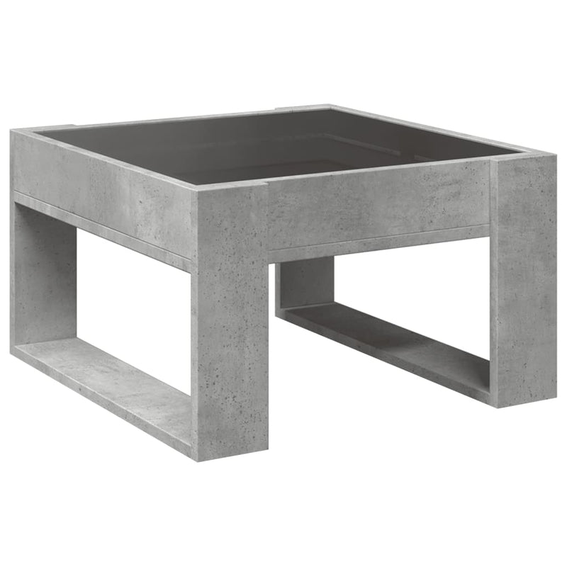 Couchtisch mit Infinity-LED Betongrau 50x53x30 cm