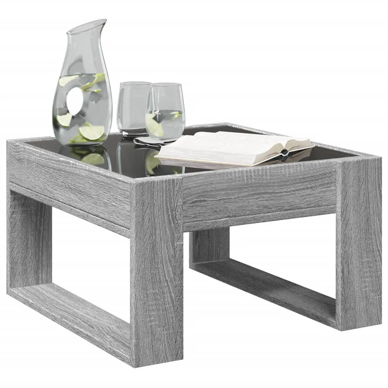 Couchtisch mit Infinity-LED Grau Sonoma 50x53x30 cm