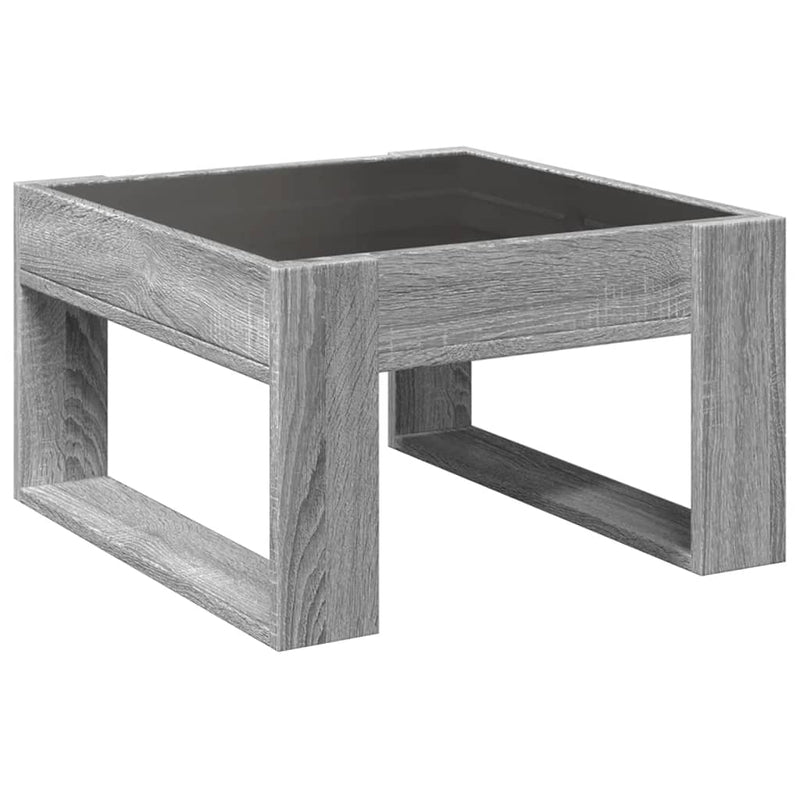 Couchtisch mit Infinity-LED Grau Sonoma 50x53x30 cm