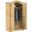 Kleiderschrank Corona 102X52X186 Cm Massivholz Kiefer
