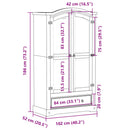 Kleiderschrank Corona 102X52X186 Cm Massivholz Kiefer