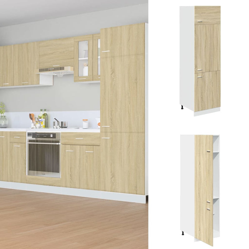 Unterschrank Sonoma-Eiche 40X44,5X81,5 Cm Holzwerkstoff Sonoma Eiche
