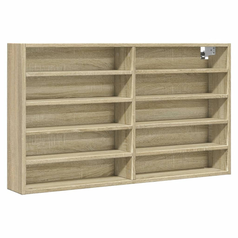 Vitrinenschrank Sonoma-Eiche 100x15x58 cm Holzwerkstoff