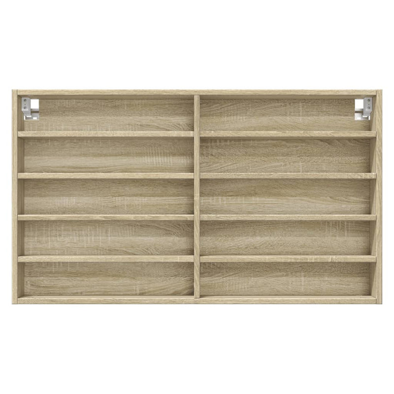 Vitrinenschrank Sonoma-Eiche 100x15x58 cm Holzwerkstoff