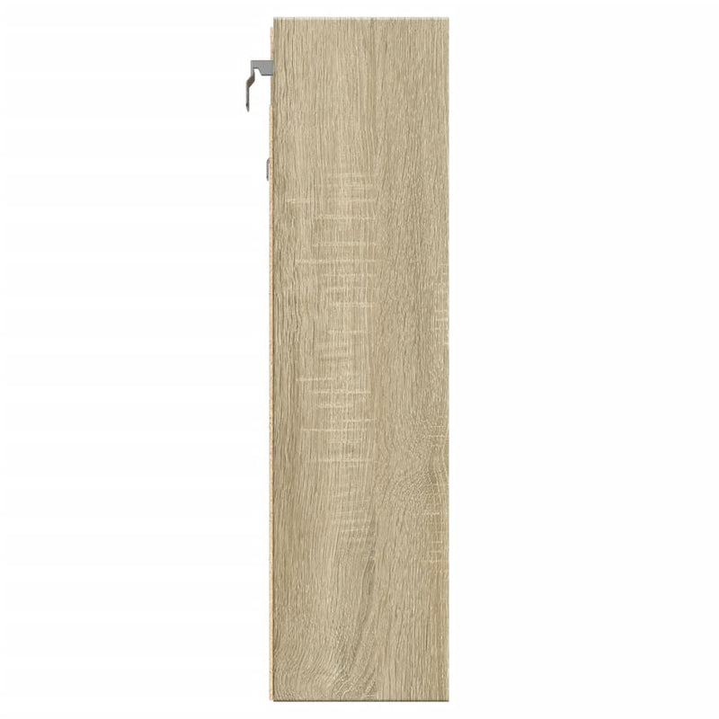 Vitrinenschrank Sonoma-Eiche 100x15x58 cm Holzwerkstoff