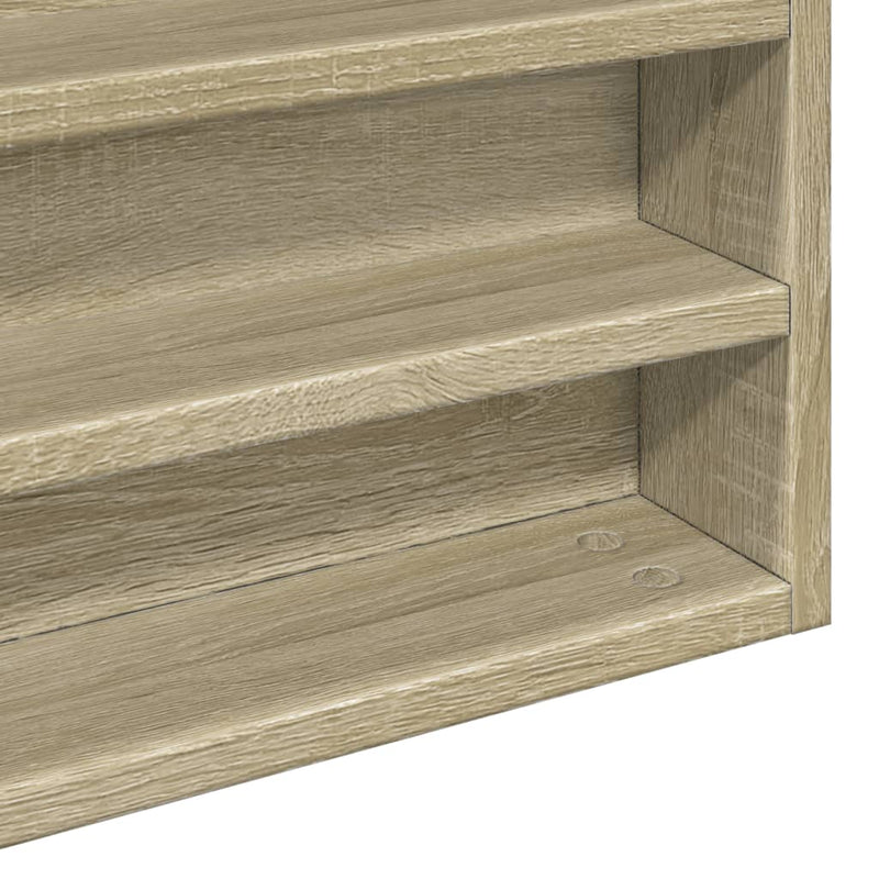 Vitrinenschrank Sonoma-Eiche 100x8,5x75 cm Holzwerkstoff