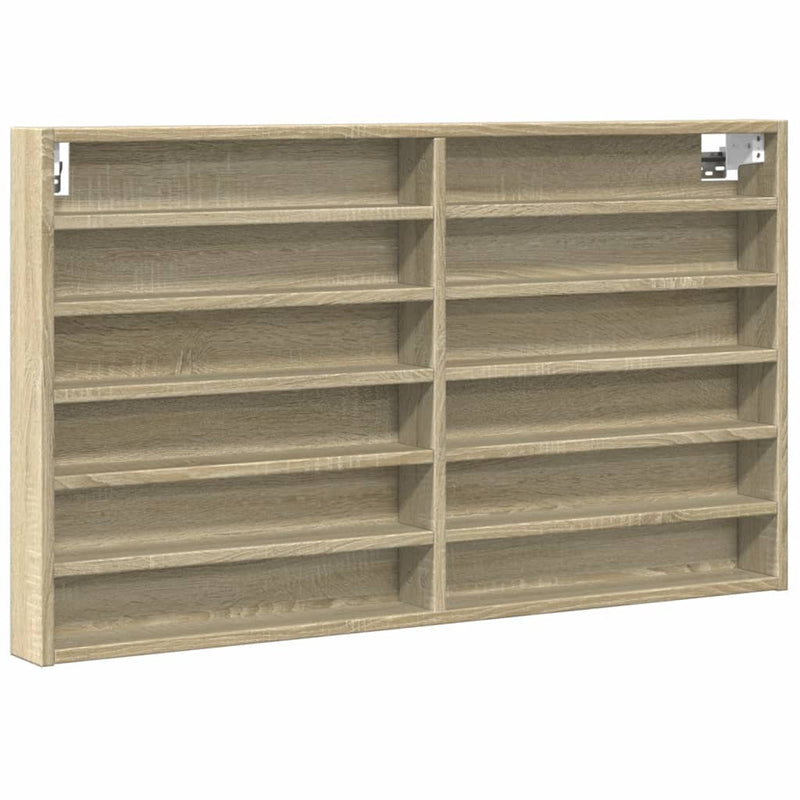 Vitrinenschrank Sonoma-Eiche 100x8,5x58 cm Holzwerkstoff