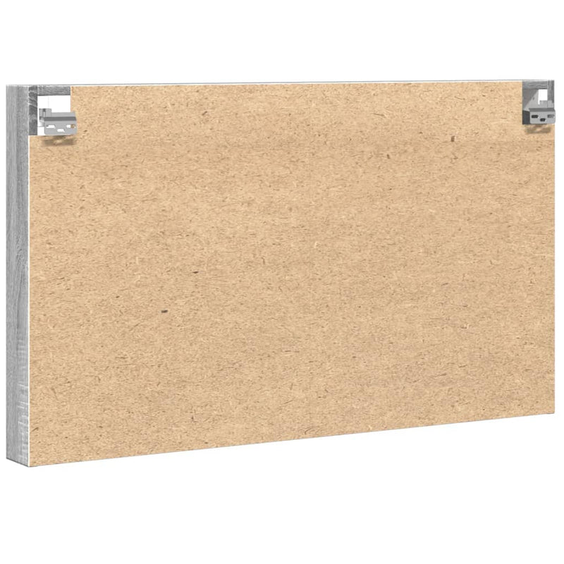 Vitrinenschrank Grau Sonoma 100x8,5x58 cm Holzwerkstoff