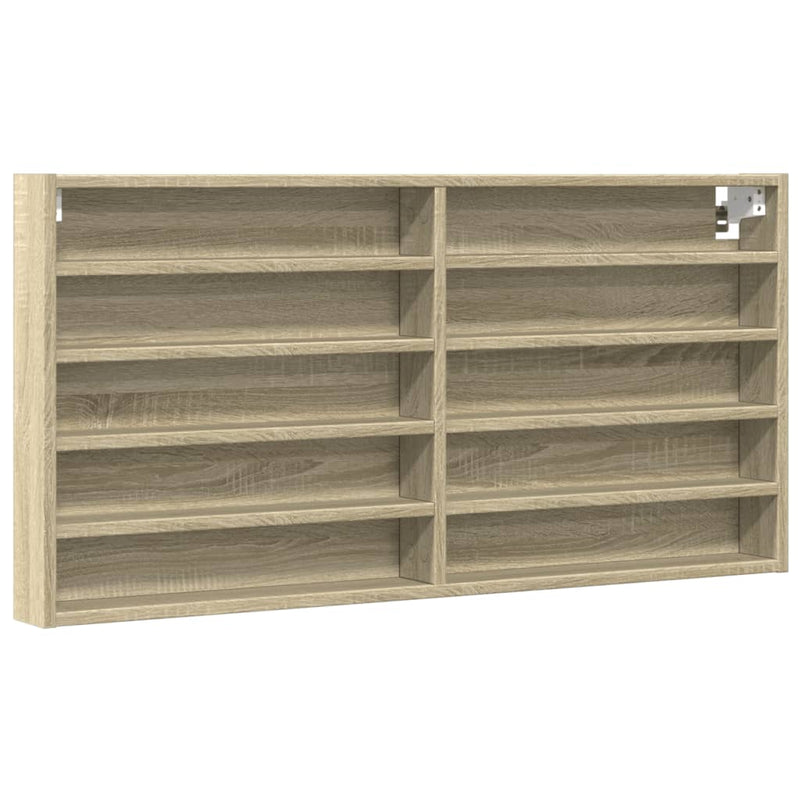 Vitrinenschrank Sonoma-Eiche 100x8,5x50 cm Holzwerkstoff