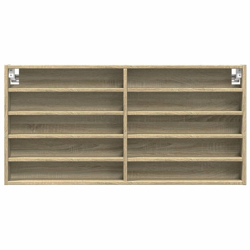 Vitrinenschrank Sonoma-Eiche 100x8,5x50 cm Holzwerkstoff