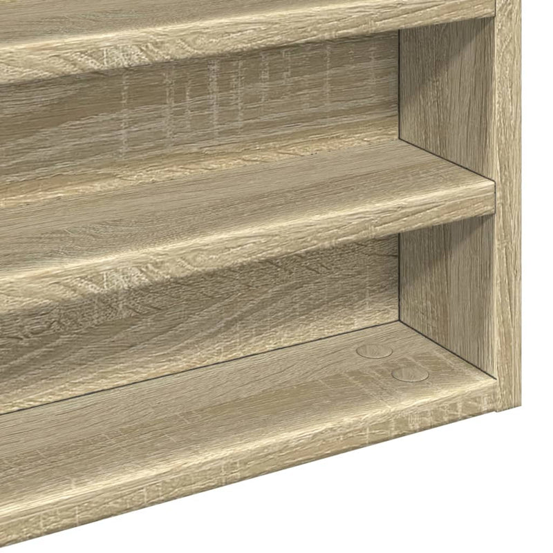 Vitrinenschrank Sonoma-Eiche 100x8,5x50 cm Holzwerkstoff