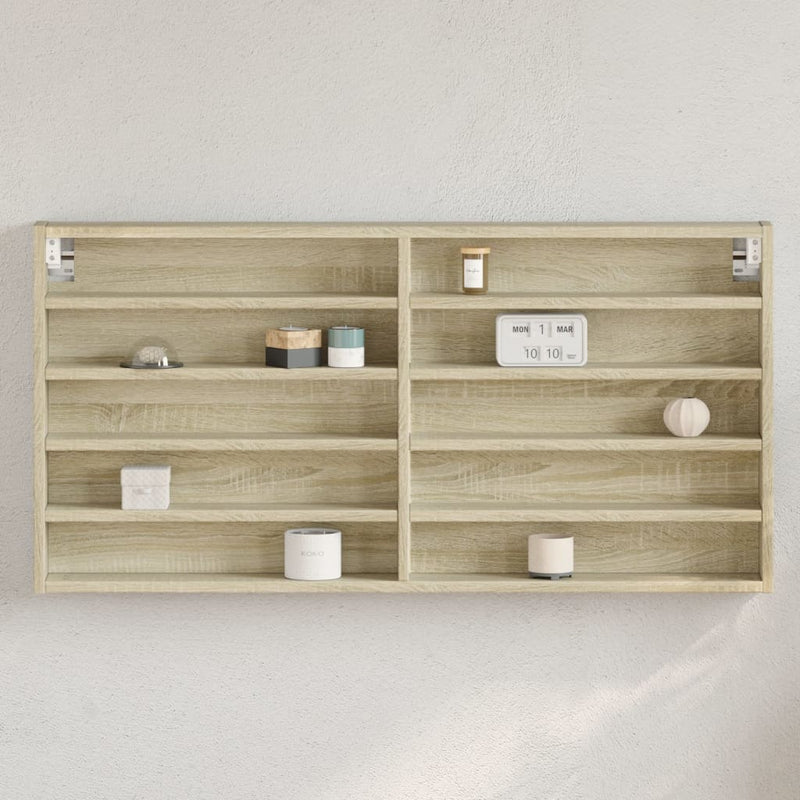 Vitrinenschrank Sonoma-Eiche 100x8,5x50 cm Holzwerkstoff