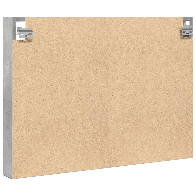 Vitrinenschrank Betongrau 80x8,5x58 cm Holzwerkstoff