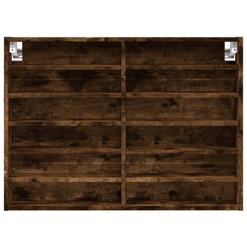 Vitrinenschrank Räuchereiche 80x8,5x58 cm Holzwerkstoff