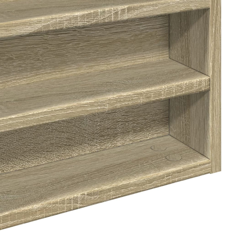 Vitrinenschrank Sonoma-Eiche 60x8,5x58 cm Holzwerkstoff