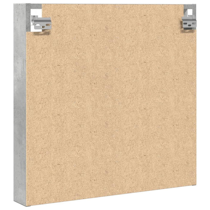 Vitrinenschrank Betongrau 60x8,5x58 cm Holzwerkstoff