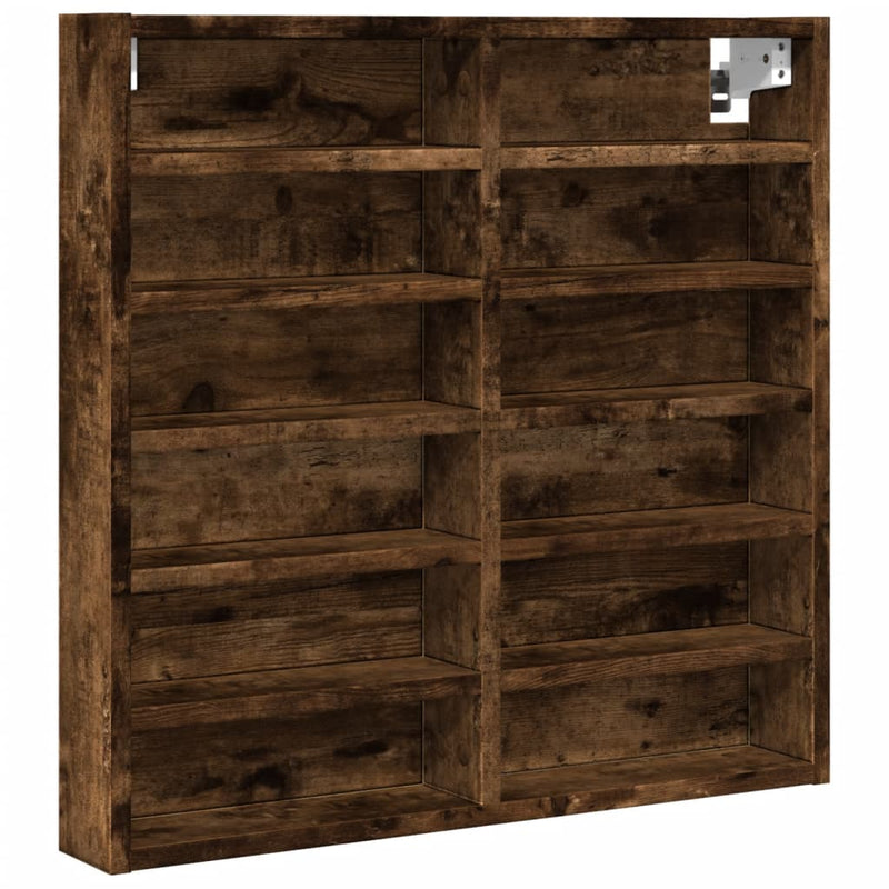 Vitrinenschrank Räuchereiche 60x8,5x58 cm Holzwerkstoff