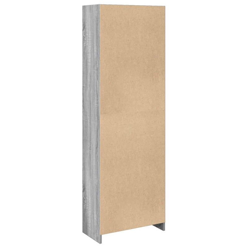 Bücherregal Grau Sonoma 57x28,5x174 cm Holzwerkstoff