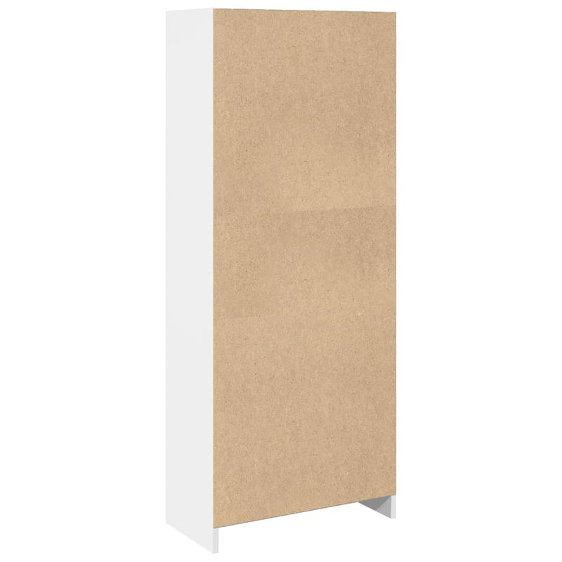 Bücherregal Weiß 57x28,5x141 cm Holzwerkstoff