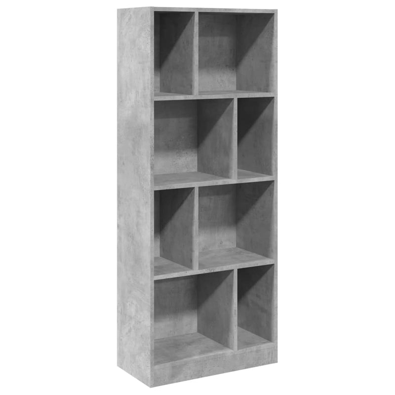 Bücherregal Betongrau 57x28,5x141 cm Holzwerkstoff