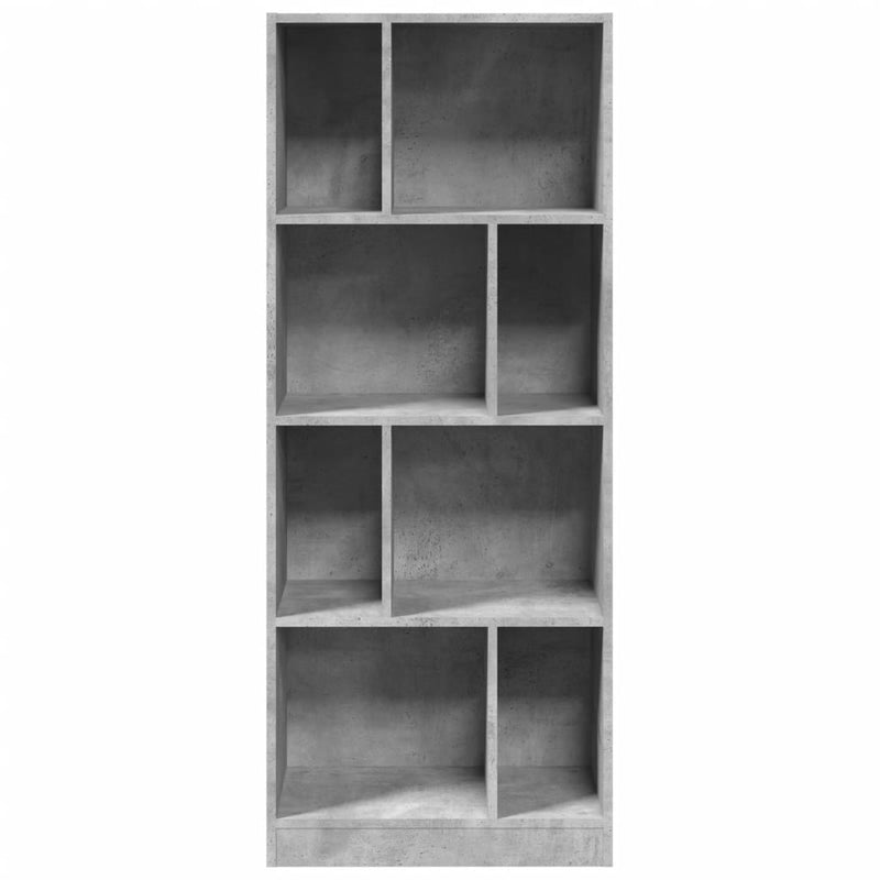 Bücherregal Betongrau 57x28,5x141 cm Holzwerkstoff