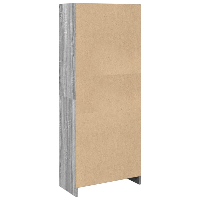 Bücherregal Grau Sonoma 57x28,5x141 cm Holzwerkstoff