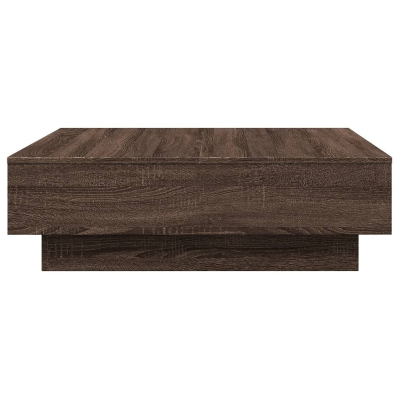 Couchtisch Braun Eichen-Optik 90x90x28 cm Holzwerkstoff